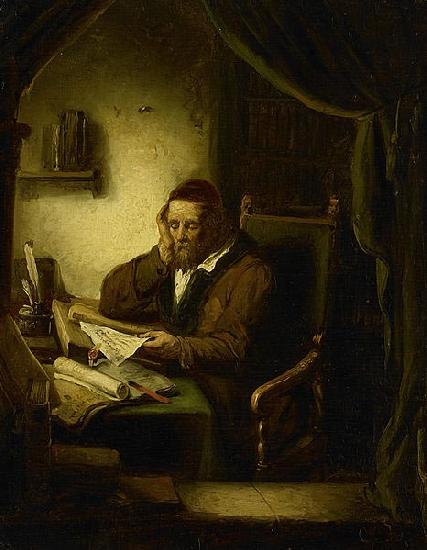 George Gillis Haanen Old Man in his Study